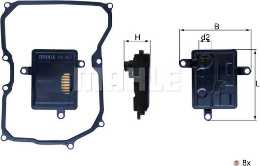 KNECHT HX 267D - Hydrauliikkasuodatin, automaattivaihteisto inparts.fi