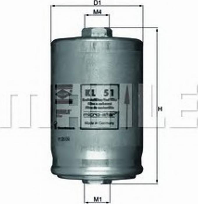 KNECHT KL 51 - Polttoainesuodatin inparts.fi