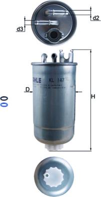 KNECHT KL 147D - Polttoainesuodatin inparts.fi