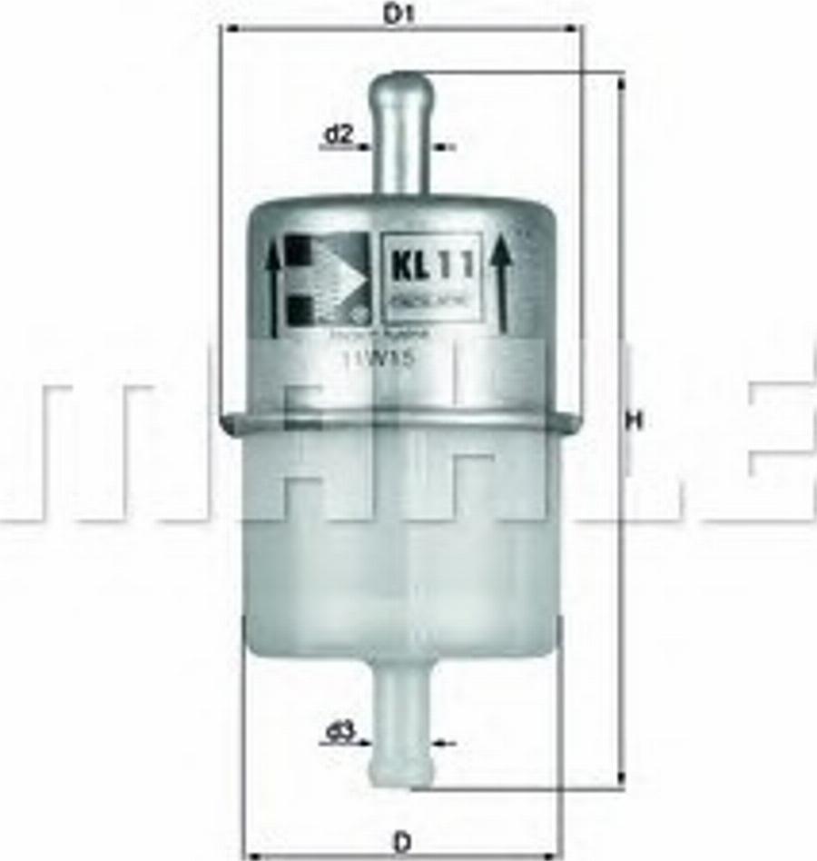 KNECHT KL 11 - Polttoainesuodatin inparts.fi