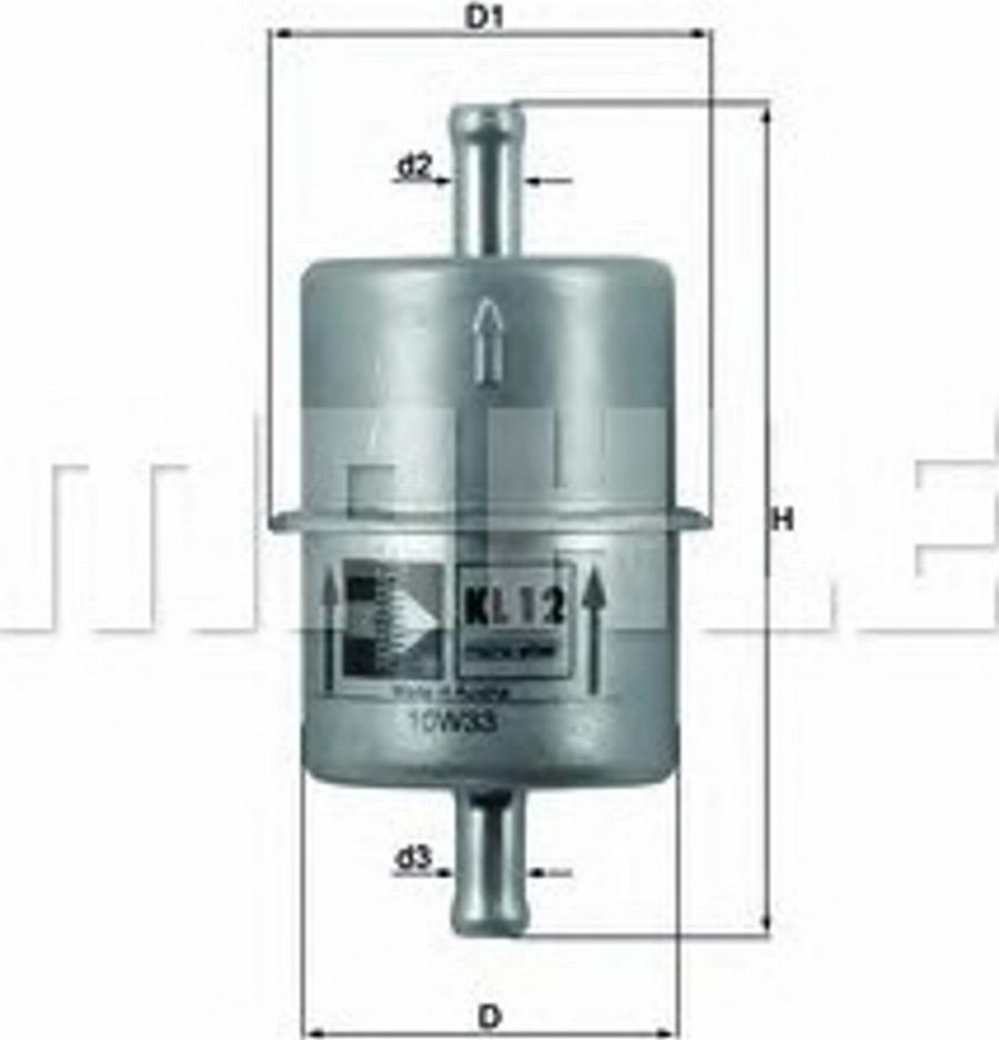 KNECHT KL 12 - Polttoainesuodatin inparts.fi