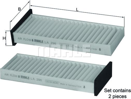 KNECHT LA 296/S - Suodatin, sisäilma inparts.fi