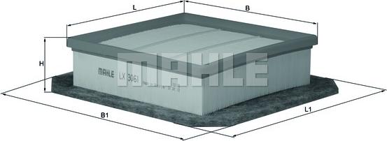 KNECHT LX 3061 - Ilmansuodatin inparts.fi