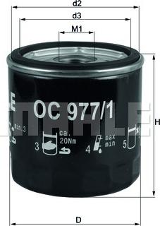 KNECHT OC 977/1 - Öljynsuodatin inparts.fi
