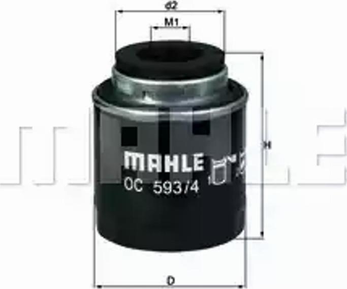 KNECHT OC 593/4 - Öljynsuodatin inparts.fi