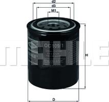 KNECHT OC 109/1 - Öljynsuodatin inparts.fi