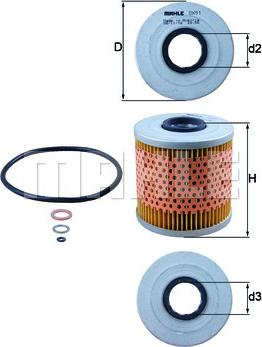 KNECHT OX 91D - Öljynsuodatin inparts.fi