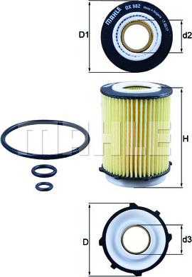 KNECHT OX 982D - Öljynsuodatin inparts.fi