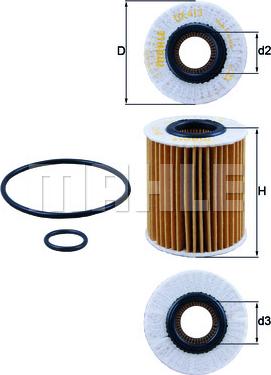 KNECHT OX 413D1 - Öljynsuodatin inparts.fi