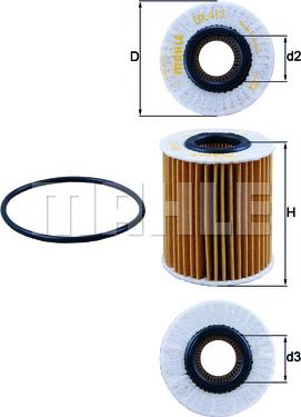 KNECHT OX 413D2 - Öljynsuodatin inparts.fi