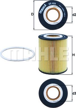 KNECHT OX 433D - Öljynsuodatin inparts.fi