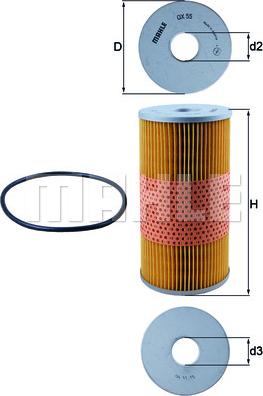 KNECHT OX 55D - Öljynsuodatin inparts.fi