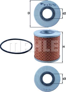 KNECHT OX 14D - Öljynsuodatin inparts.fi