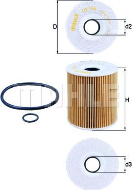 KNECHT OX 156D1 - Öljynsuodatin inparts.fi