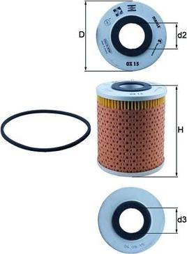 KNECHT OX 15D - Öljynsuodatin inparts.fi