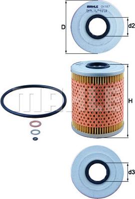 KNECHT OX 187D - Öljynsuodatin inparts.fi