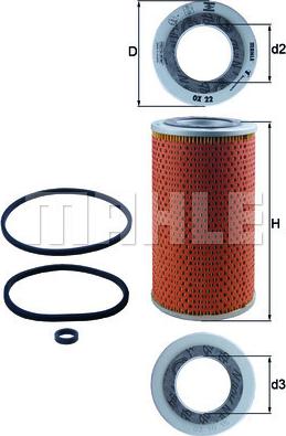 KNECHT OX 22D - Öljynsuodatin inparts.fi