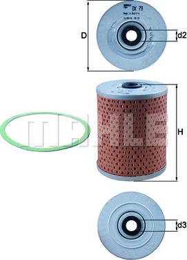 KNECHT OX 79D - Öljynsuodatin inparts.fi