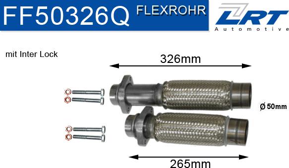 LRT FF50326Q - Korjausputki, katalysaattori inparts.fi