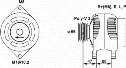 Magneti Marelli 944356935010 - Laturi inparts.fi