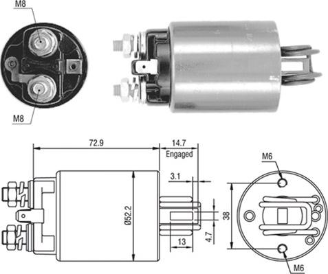 Magneti Marelli 940113050409 - Magneettikytkin, käynnistin inparts.fi