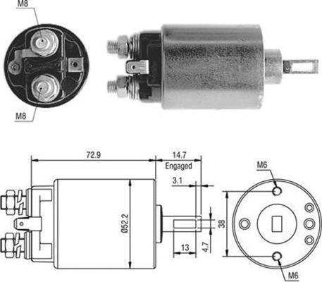 Magneti Marelli 940113050408 - Magneettikytkin, käynnistin inparts.fi