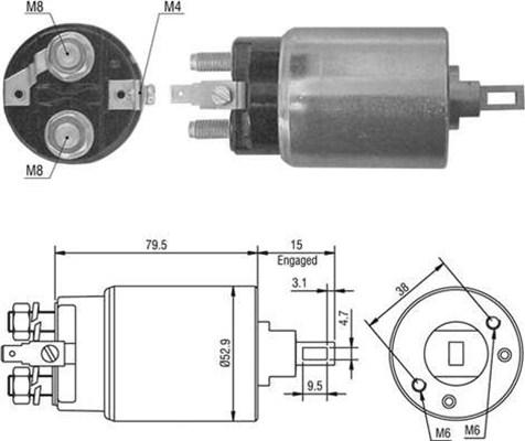 Magneti Marelli 940113050421 - Magneettikytkin, käynnistin inparts.fi