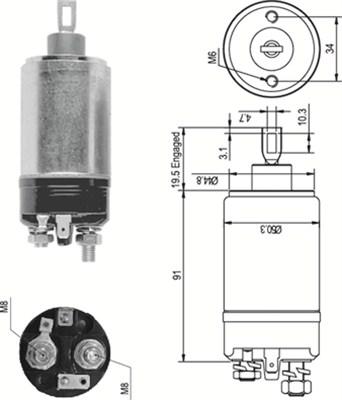 Magneti Marelli 940113050088 - Magneettikytkin, käynnistin inparts.fi