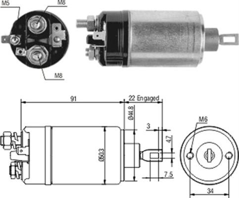 Magneti Marelli 940113050166 - Magneettikytkin, käynnistin inparts.fi