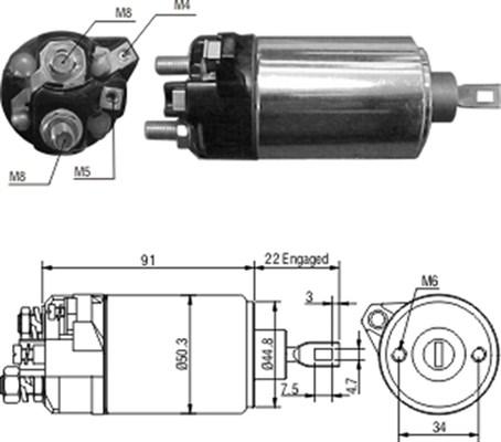 Magneti Marelli 940113050168 - Magneettikytkin, käynnistin inparts.fi