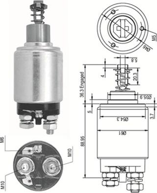 Magneti Marelli 940113050110 - Magneettikytkin, käynnistin inparts.fi