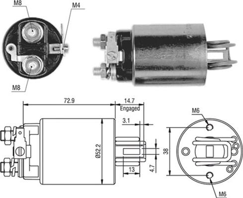 Magneti Marelli 940113050393 - Magneettikytkin, käynnistin inparts.fi