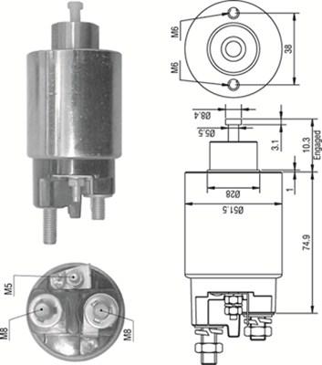 Magneti Marelli 940113050354 - Magneettikytkin, käynnistin inparts.fi