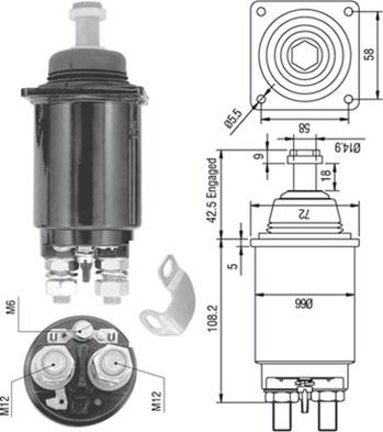 Magneti Marelli 940113050312 - Magneettikytkin, käynnistin inparts.fi