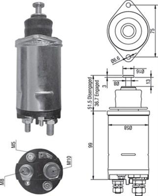 Magneti Marelli 940113050296 - Magneettikytkin, käynnistin inparts.fi