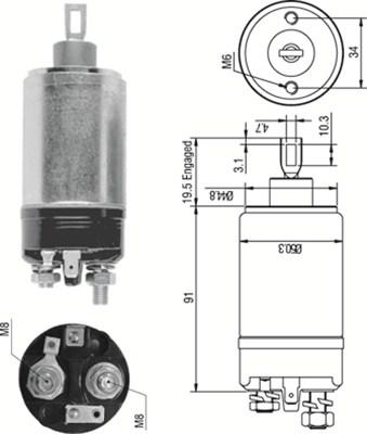 Magneti Marelli 940113050246 - Magneettikytkin, käynnistin inparts.fi