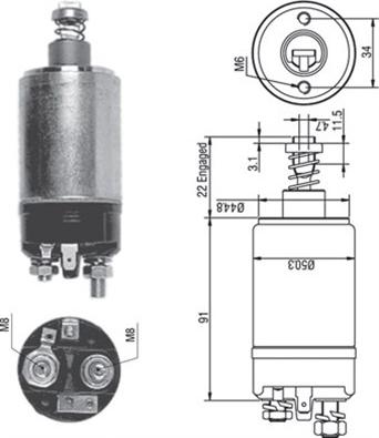 Magneti Marelli 940113050250 - Magneettikytkin, käynnistin inparts.fi