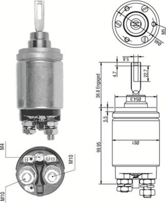 Magneti Marelli 940113050260 - Magneettikytkin, käynnistin inparts.fi