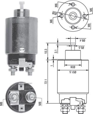 Magneti Marelli 940113050284 - Magneettikytkin, käynnistin inparts.fi