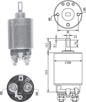 Magneti Marelli 940113050281 - Magneettikytkin, käynnistin inparts.fi