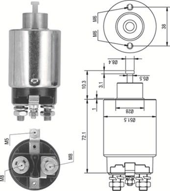 Magneti Marelli 940113050288 - Magneettikytkin, käynnistin inparts.fi