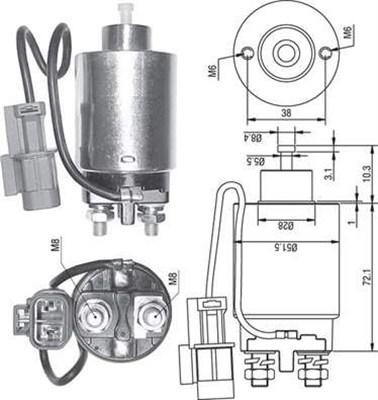 Magneti Marelli 940113050287 - Magneettikytkin, käynnistin inparts.fi