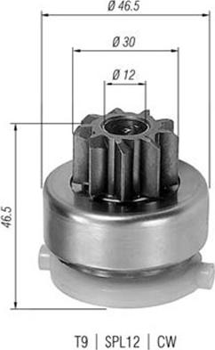 Magneti Marelli 940113020436 - Hammaspyörä, käynnistys inparts.fi