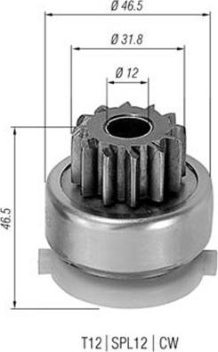 Magneti Marelli 940113020437 - Hammaspyörä, käynnistys inparts.fi