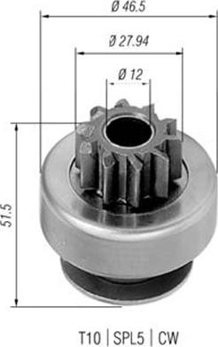 Magneti Marelli 940113020424 - Hammaspyörä, käynnistys inparts.fi