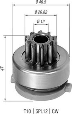 Magneti Marelli 940113020423 - Hammaspyörä, käynnistys inparts.fi