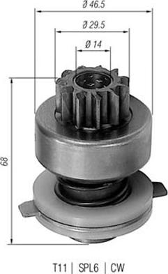 Magneti Marelli 940113020048 - Hammaspyörä, käynnistys inparts.fi