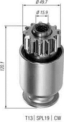 Magneti Marelli 940113020042 - Hammaspyörä, käynnistys inparts.fi