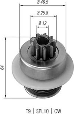 Magneti Marelli 940113020054 - Hammaspyörä, käynnistys inparts.fi