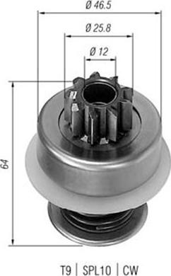 Magneti Marelli 940113020015 - Hammaspyörä, käynnistys inparts.fi